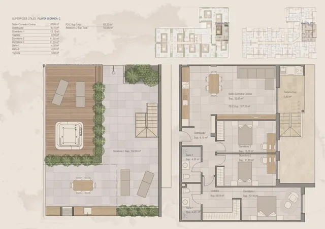 Ático 3 habitaciones 107m² en venta - Torre - Pacheco — 11