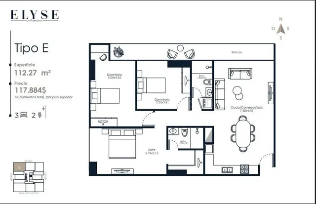 117,884 $us Departamentos En PREVENTA próximo Av. Rene Moren - foto 2