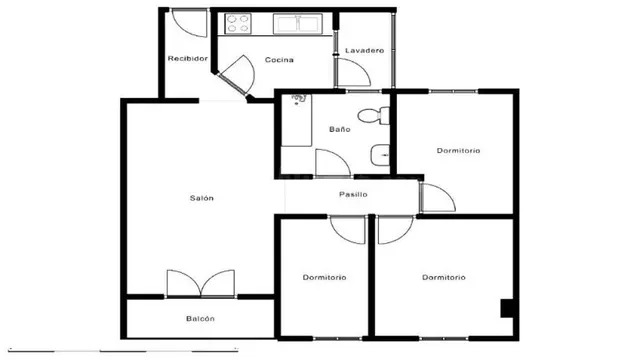 PISO OCUPADO DE PROTECCION OFICIAL 3 habitaciones, PLANTA 1  - foto 2