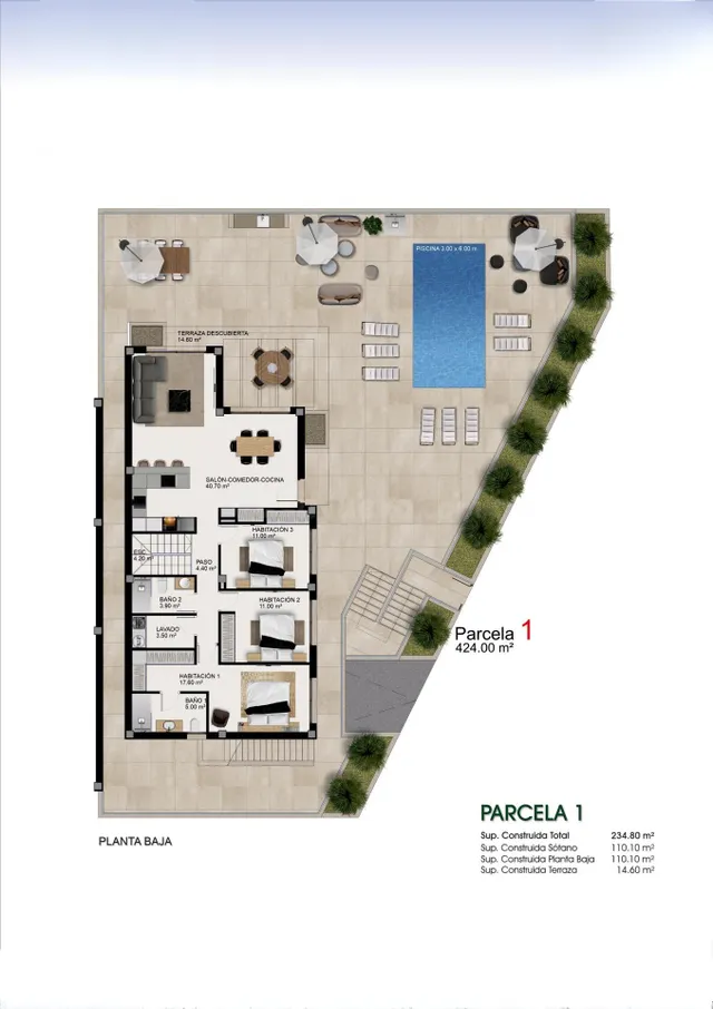 Villa 3 habitaciones 234m² en venta - Centro de la Ciudad Quesada — 5