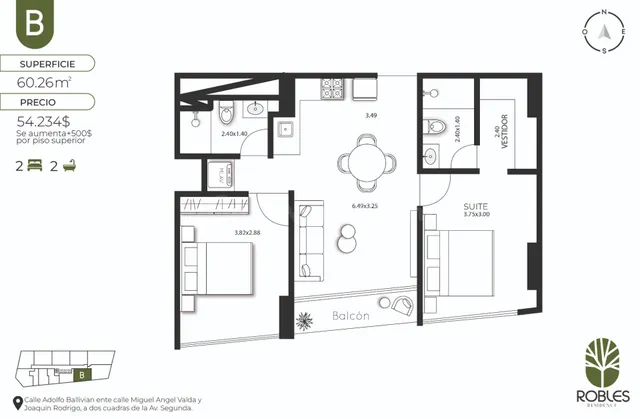 61.903 $us Departamentos, En PREVENTA próximo Final America  - foto 2