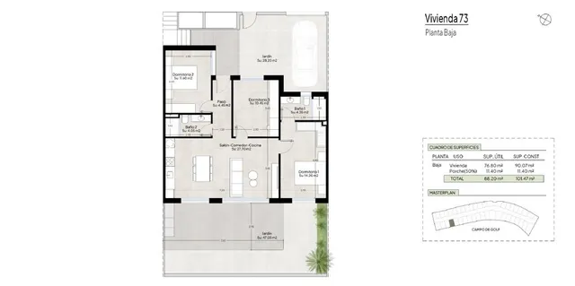 Bungalow Planta Baja 3 habitaciones 100m² en venta - CONDADO DE ALHAMA GOLF RESORT — 20