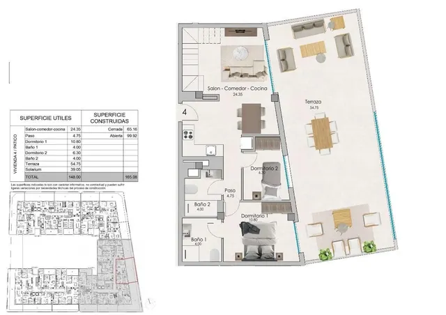Ático 2 habitaciones 95m² en venta - Eroski — 10