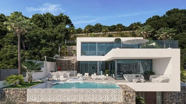 Moderna villa de lujo en construcción en Calpe con impresionantes vistas — 10