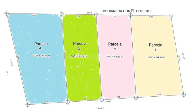 VENTA DE 4 PARCELAS URBANAS PARA VIVIENDA ADOSADA Y EN BLOQU