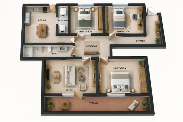 PISO PARA ENTRAR A VIVIR EN POBLENOU DE 3 habitaciones — 26