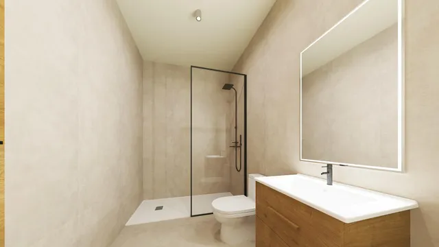 Obra Nueva Vivienda Planta Baja tipo A Escalera IV con jardines y piscina en zonas comunes, le corresponde una terraza de uso exclusivo de 16,13 m2 dando a la piscina — 10