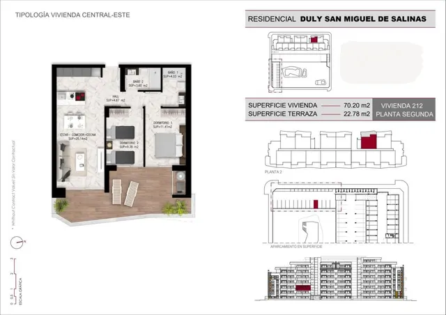 Apartamento 2 habitaciones 70m² en venta - Pueblo 9 — 11