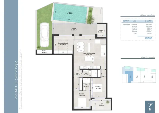 Bungalow Planta Baja 3 habitaciones 172m² en venta - Lo Pagán — 10