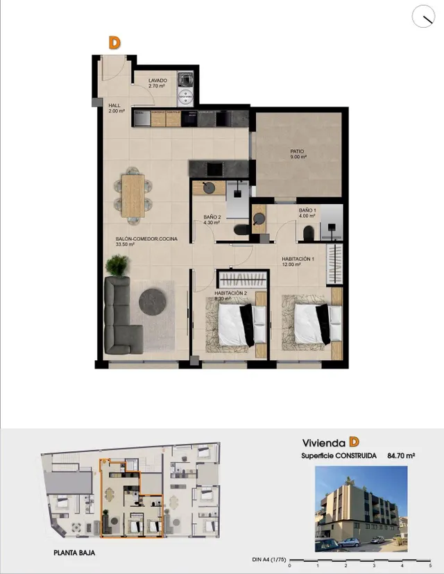 Apartamentos de nueva construcción en venta en Catral, Alicante, con piscina en la azotea — 7