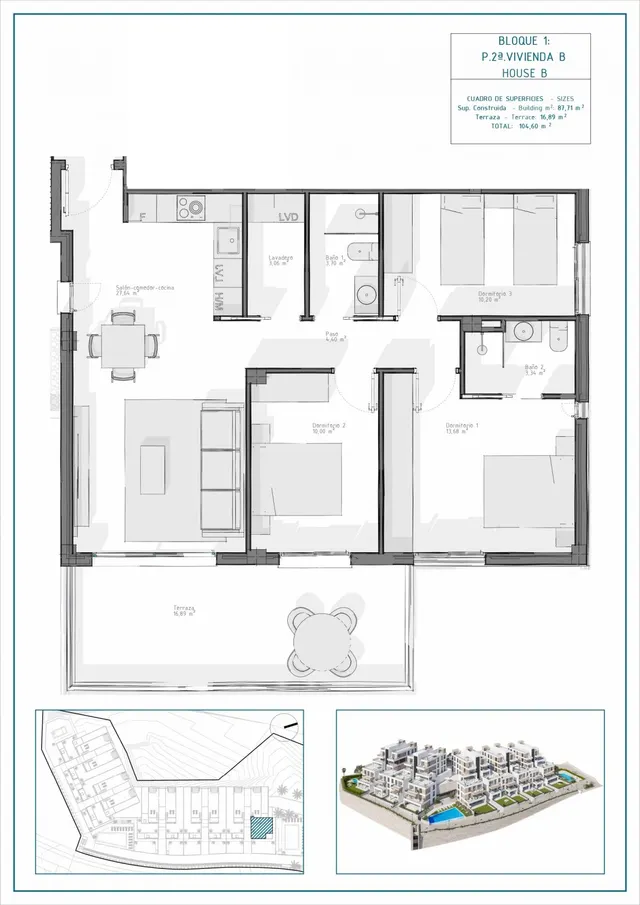 Apartamento 3 habitaciones 104m² en venta - Las Salinas — 21