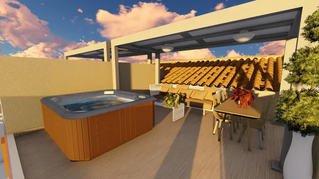 Edificio de obra nueva con piscina  y plaza de parking en Muro — 37