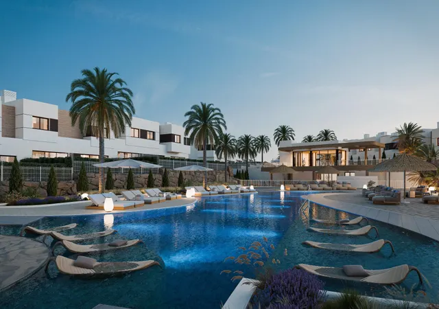 es un magnífico residencial de chalets adosados de 3 y 4 dormitorios con jardines y cocinas equipadas — 8