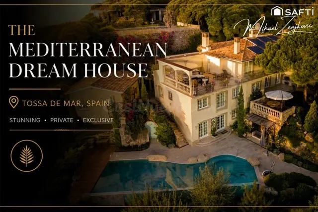 Villa de lujo en Costa Brava, comunidad cerrada, vista al ma