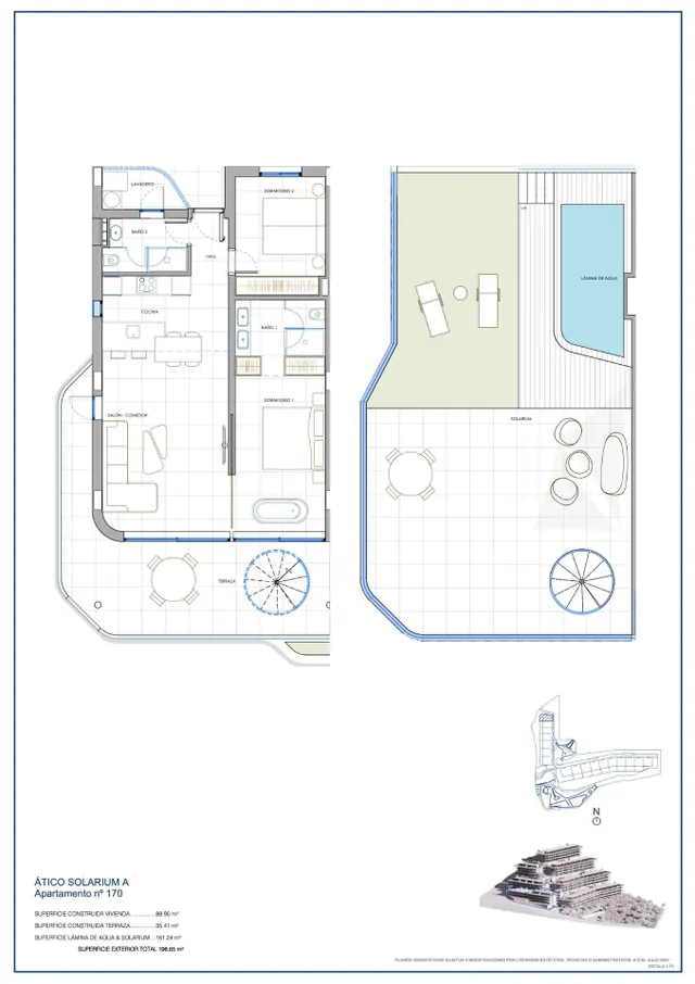 ÁTICO EN ESQUINA CON TERRAZA DE 36M2 Y SOLARIUM CON PISCINA ARRIBA DE 161M2. VISTAS PANORÁMICAS. — 24