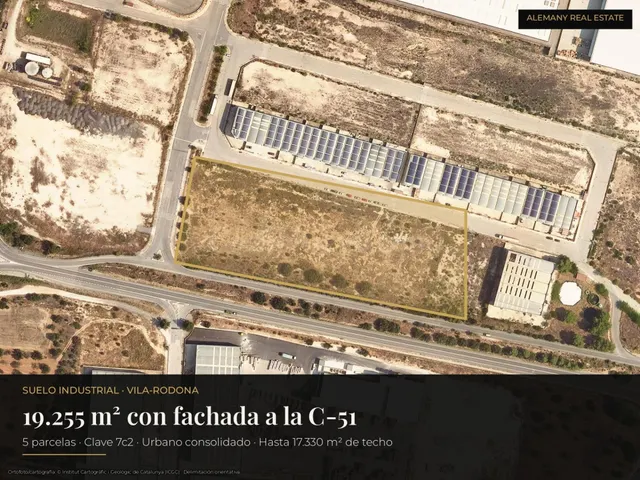 Suelo industrial urbanizado con fachada a la C-51 · 19.255 m