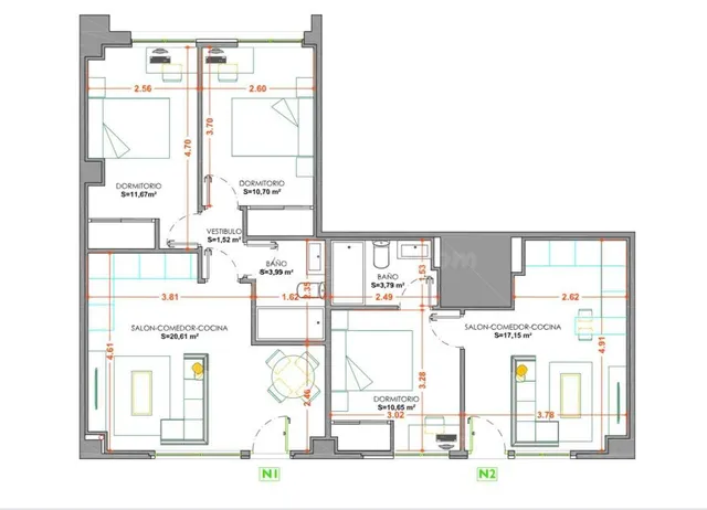 Piso 2 habitaciones en venta - Pizarrales