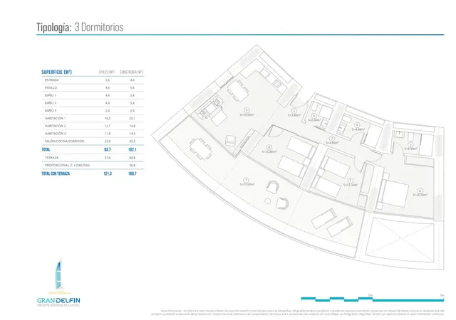 Apartamento 2 habitaciones 138m² en venta - Playa de Poniente — 4