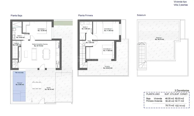 Villa de nueva construcción con 3 dormitorios en Condado de  - foto 3