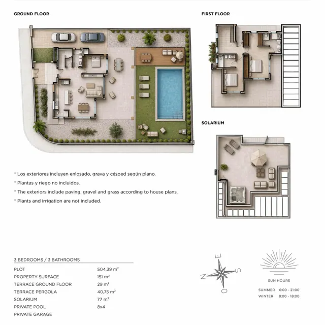 Villa con piscina privada y solárium en Doña Pepa, Ciudad Quesada — 8