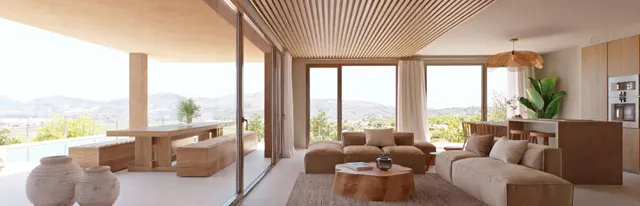 Villas de arquitectura organica de 3 dormitorios a la venta en Lliber, Costa Blanca. — 2