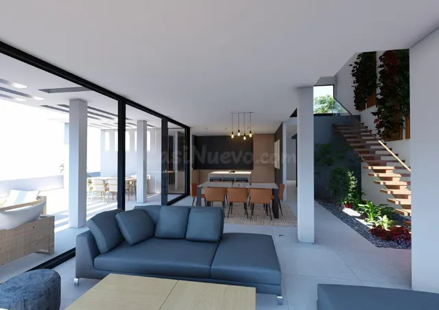 Villa moderna de obra nueva en construcción con piscina en C - foto 5