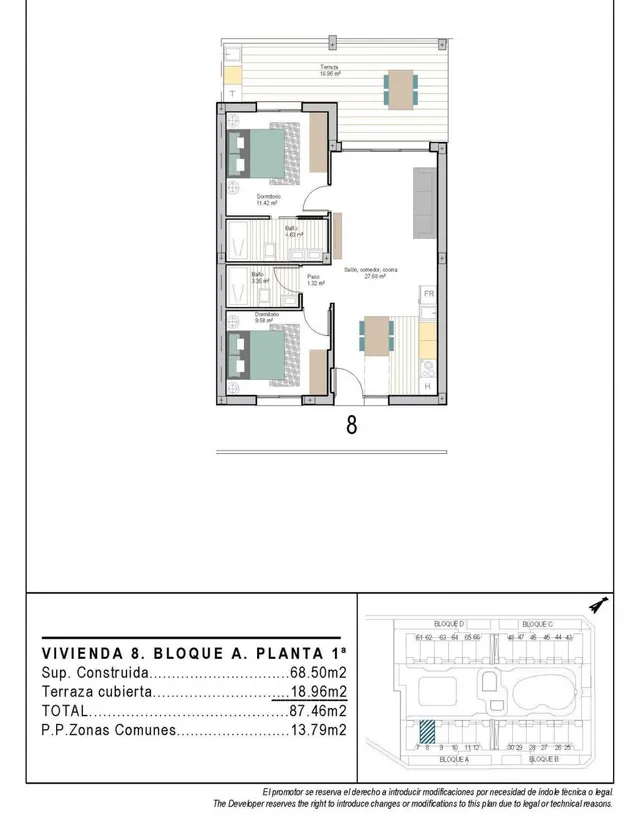 Apartamento 2 habitaciones 68m² en venta - San Cayetano — 22