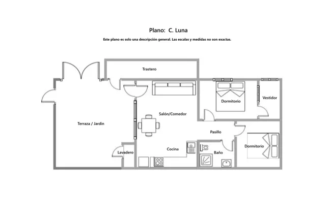 Bungalow reformado con 2 dormitorios, 1 baño y una amplia terraza frontal. Zona tranquila cerca de colegios y con buenas conexiones de transporte público. — 47