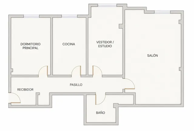 Piso disponible de 2 habitaciones en el Cabanyal. — 20
