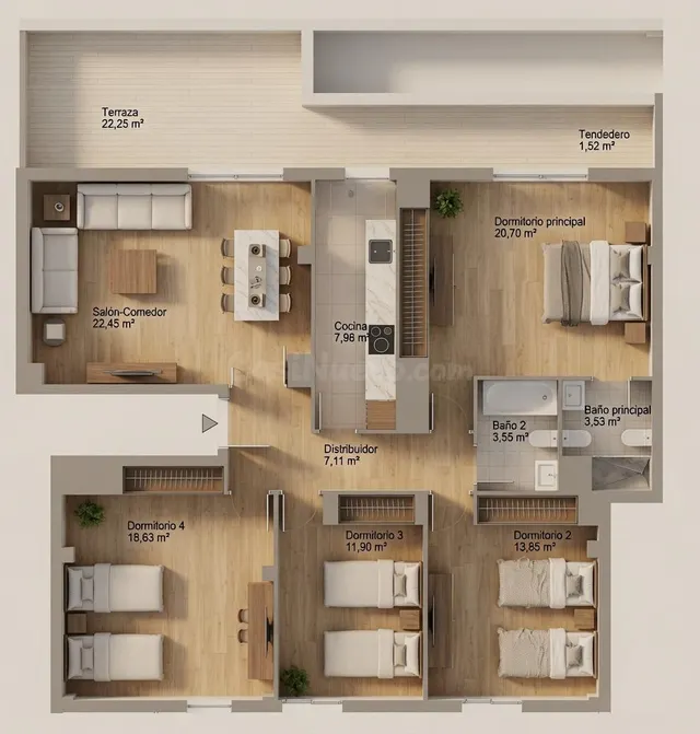 Espectacular Ático de 4 habitaciones con Gran Terraza, Garaj - foto 2