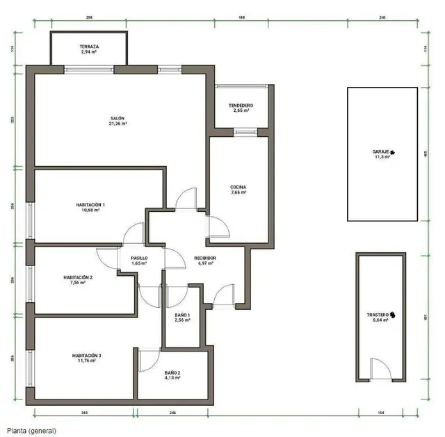 Piso zona ermita, 3 dormitorios, 2 baños, garaje, trastero y piscina — 44