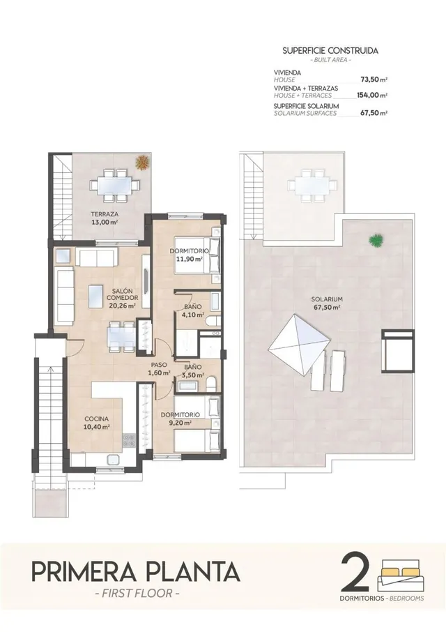 Bungalow 2 habitaciones 73m² en venta - Bellavista — 19