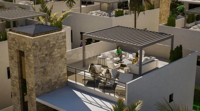 Villa en Mazarrón . Tres dormitorios, solárium, semisótano y piscina comunitaria — 3