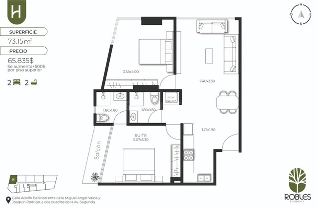 65,835 $us Departamentos, En PREVENTA próximo Final America  - foto 2