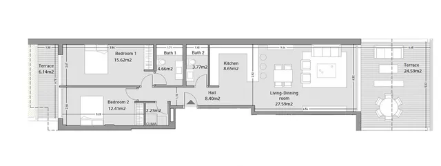 Apartamento 2 habitaciones 110m² en venta - Costa Del Sol — 22
