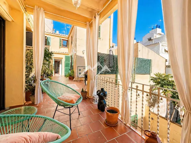 Piso señorial con gran terraza en edificio histórico en el c - foto 2