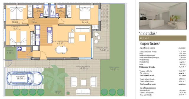 Villa 3 habitaciones 116m² en venta - Casco urbano — 15