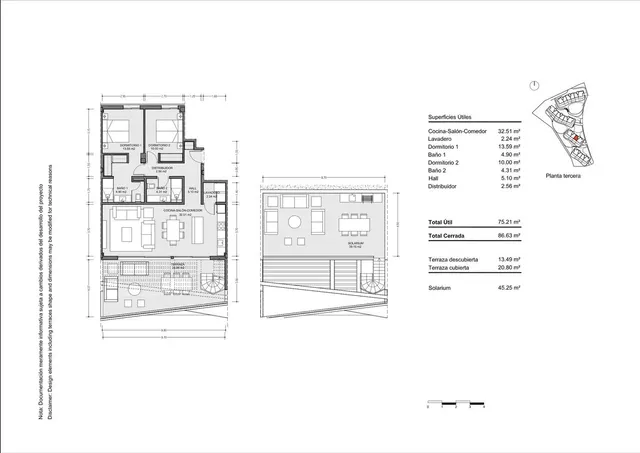 Ático 2 habitaciones 87m² en venta - Centro — 36