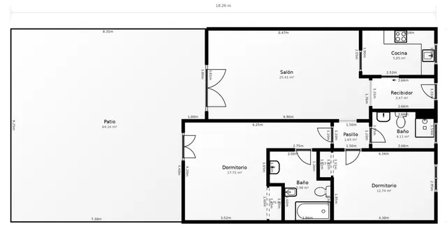 Apartamento 2 habitaciones 79m² en venta - Centro — 40