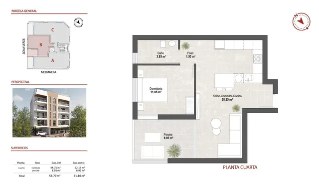 Ático 1 habitación 61m² en venta - Los Cuarteros — 15