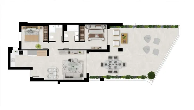 PISO a ESTRENAR en Planta Baja, con 2 dorm., amplia terraza y jardín privado. En Mijas Costa, cerca del MAR, GOLF y MONTAÑAS!!! — 30