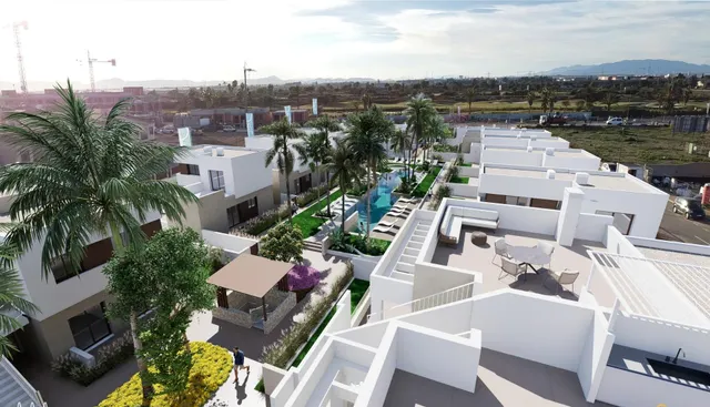 Villa de nueva construcción de una planta con 3 dormitorios y solarium en Los Alcazares. — 7