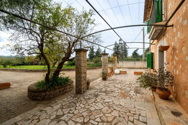 Finca mallorquina con carácter, jardín mediterráneo y vistas a la Serra de Tramuntana · Biniali — 42