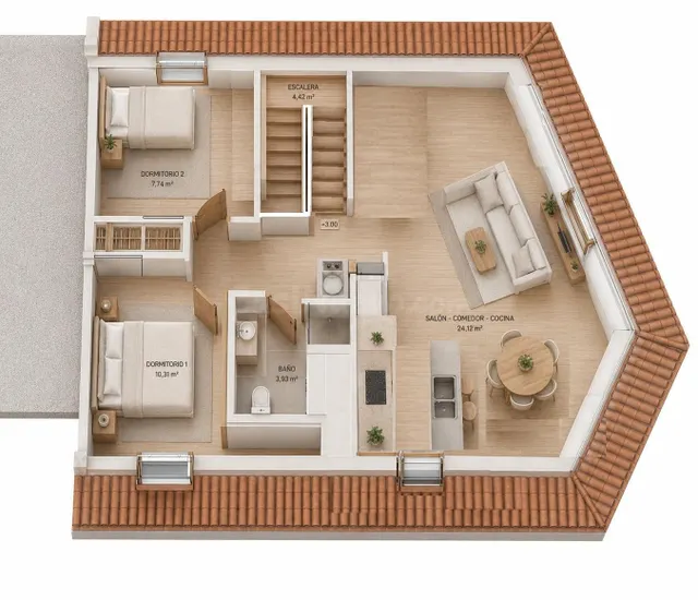Vivienda TIPO ÁTICO en una Segunda Planta. (Segovia) - foto 3