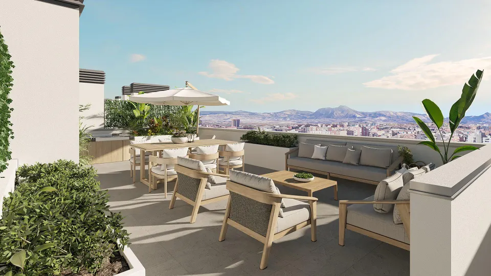 Residencial de nueva construcción en San Agustín, Alicante, con impresionantes vistas a la ciudad
