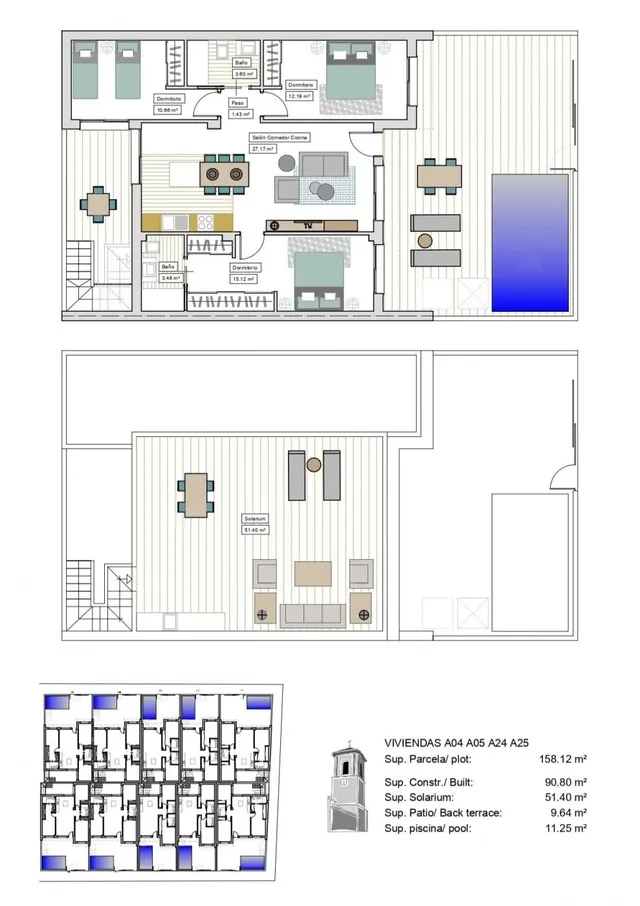 VILLAS ADOSADAS CON PISCINA PRIVADA Y CERCA DEL CAMPO DE GOLF DE RODA — 15