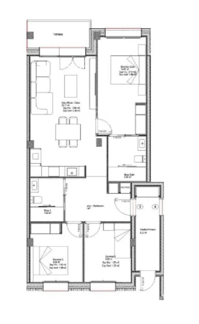 ÁTICO DE OBRA NUEVA CON SUITE, TERRAZA Y PARKING EN SANT JUL - foto 2