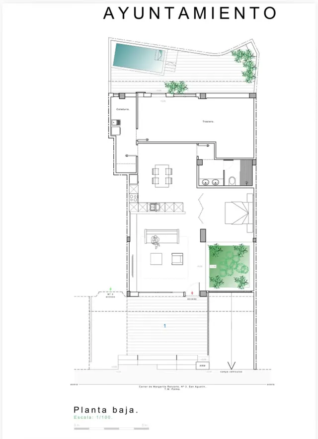 Local con proyecto de cambio de uso a vivienda con terraza y patio privado en Sant Agustí — 20