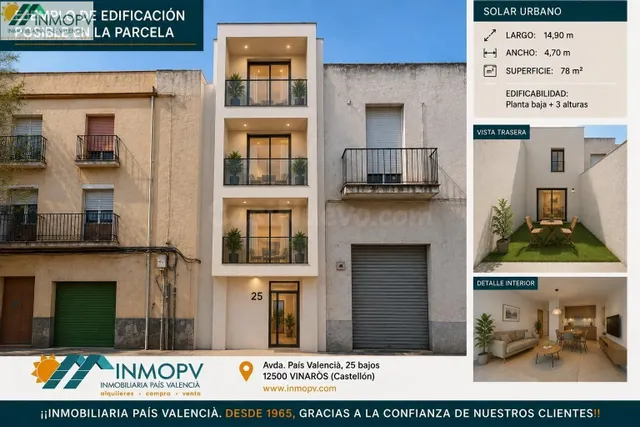 SOLAR URBANO DE 78M2, CON FACHADA Y ESTRUCTURA EXTERIOR! ZON - foto 2