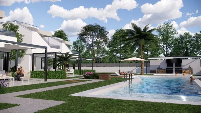 VILLAS DE OBRA NUEVA EN PILAR DE LA HORADADA EN EL CAMPO DE GOLF — 12